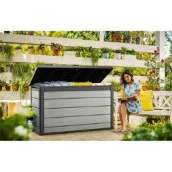 Keter - Denali Deck Box 200 Gallons, Grey -Swimline Shop Denali Deck Box 200 Gallons Grey 2