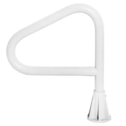 Saftron - Floor Rail Single Post For Spas With Lift And Turn Base, White