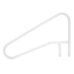 Saftron - 54" Return To Deck Cross Braced 3 Bend Hand/Grab Rail, White