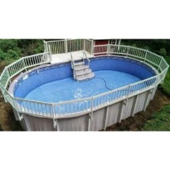 Vinyl Works Of Canada - Resin Above Ground Pool Fence Kit, 3 Sections -Swimline Shop Premium 24in Resin Above Ground Pool Fence Kits 2