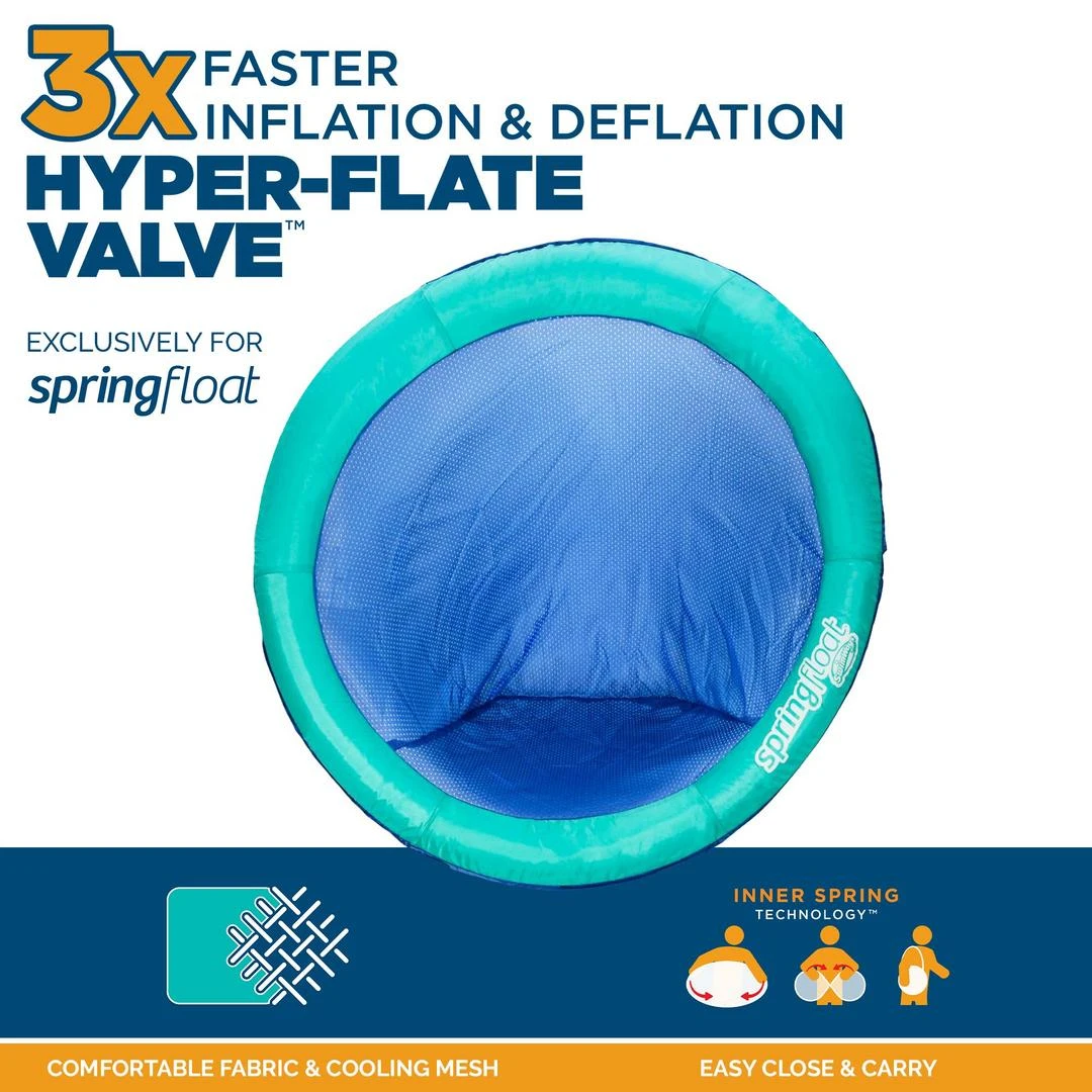 Swimways - Spring Float Papasan, Aqua 3 Swimways - Spring Float Papasan, Aqua - Image 3