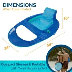 Swimways - Spring Float Recliner, Blue -Swimline Shop Spring Float Recliner Blue 2