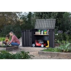 Keter - Store-It-Prime Resin Storage Shed, Black -Swimline Shop Store It Prime Resin Storage Shed Black 3